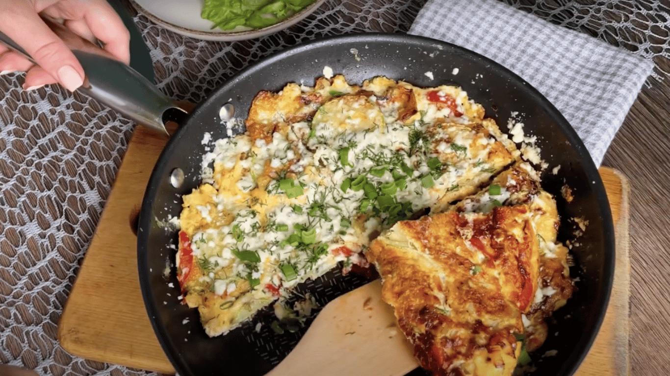 Egg Frittata Instead of Omelette - Diet Breakfast Recipe